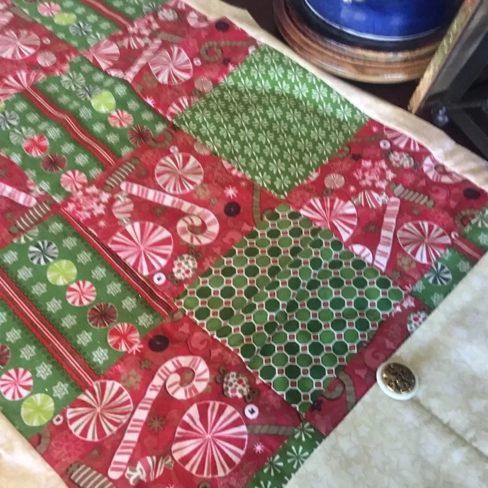 NWOT. Handmade Quilted Holiday Runner